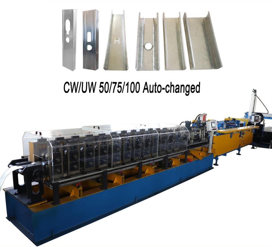 50~200 mm Auto-Changed Stud & Track Roll Forming Machine